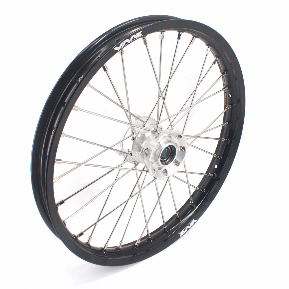 VMX 17/14 Kid's Small Wheels Set Compatible with KTM85 SX Silver Hub 2003-2020