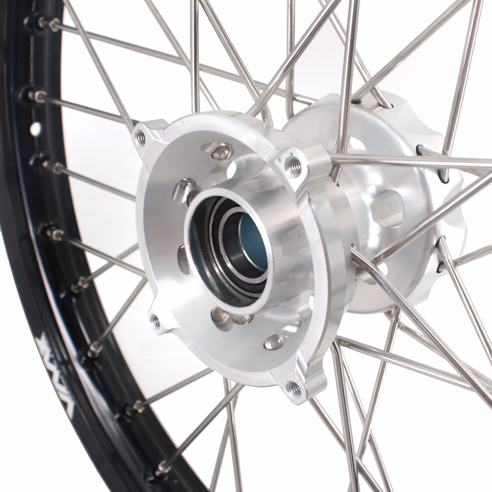 VMX 17/14 Kid's Small Wheels Set Compatible with KTM85 SX Silver Hub 2003-2020