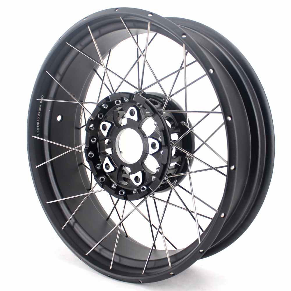 VMX Fit BMW R1200GS/R1250  Tubeless Wheels Rims 3.0*19"/4.5*17" Set Black Hub/ Rim