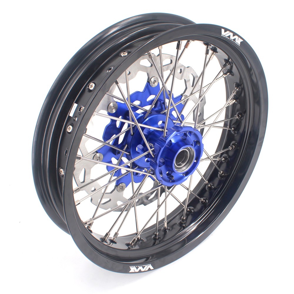 VMX 3.5/5.0 Motorcycle Supermoto Street Stunt Wheel Fit HUSABERG FE FC 2004-2014 Blue With Disc