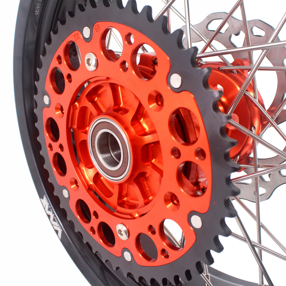 VMX 3.5/5.0 Motorcycle Supermoto Cush Drive Wheels Fit KTM EXC-R XC-F 250 450 Orange Hub