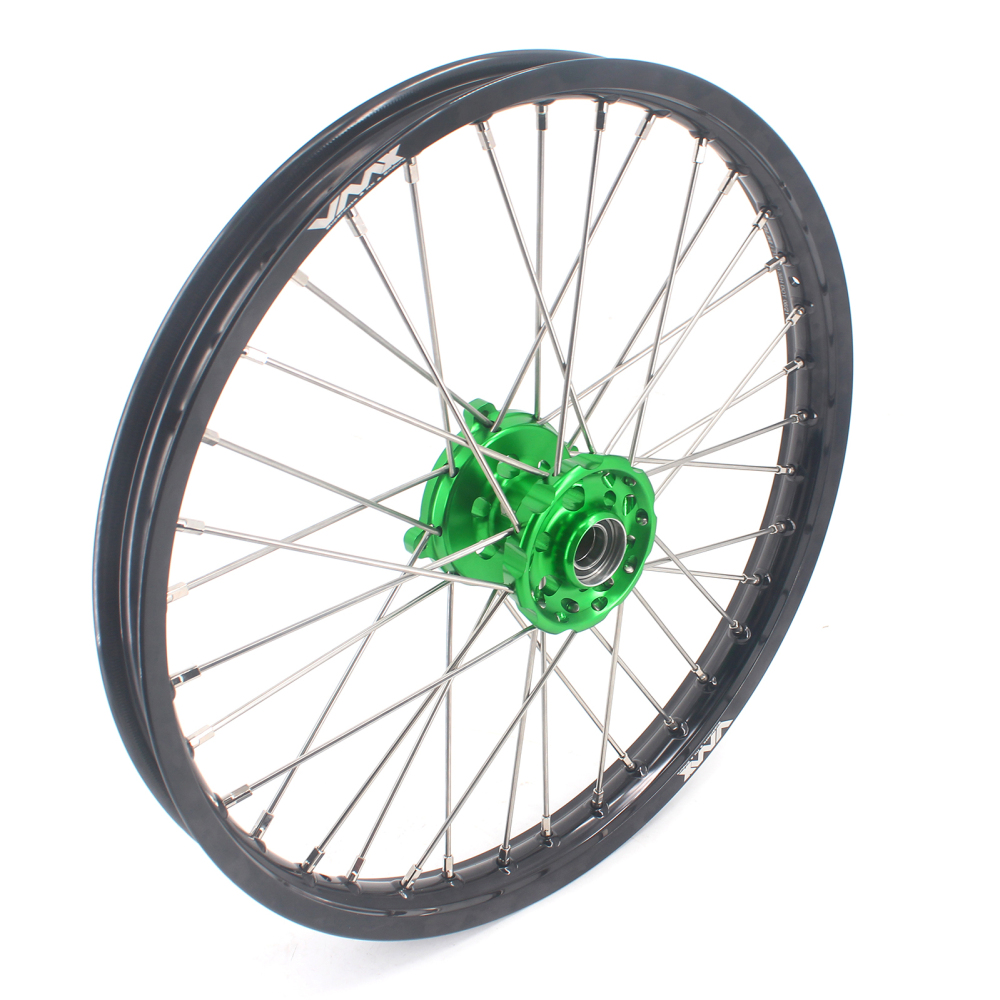 VMX 21/19 Dirt Bike Motorcycle Wheels Rim Set Fit KAWASAKI KX250F KX450F 2006-2023 Green Hub