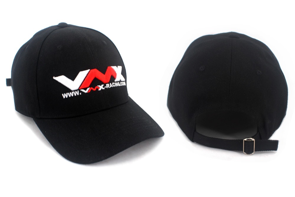 VMX White Flat hat and Black Curved hat