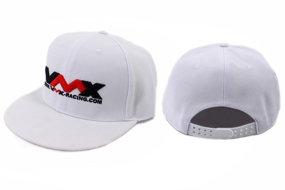 VMX White Flat hat and Black Curved hat