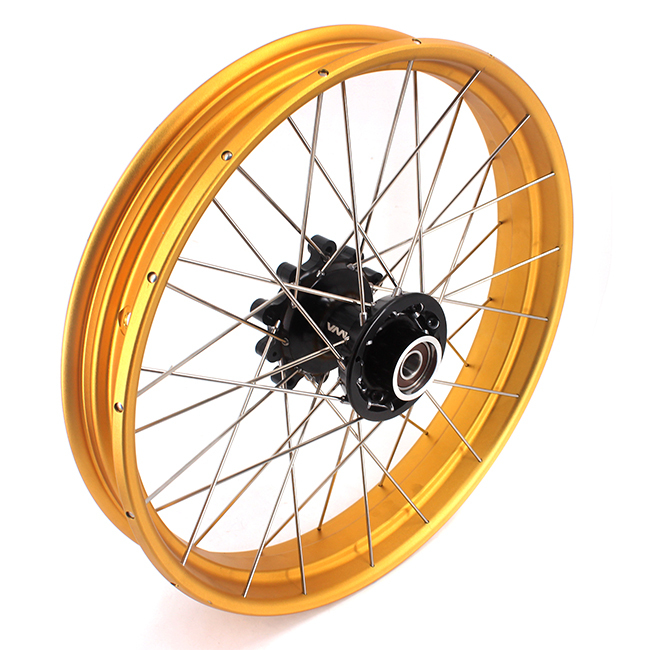 VMX 2.5*19"/4.25*17" Tubeless Wheels Set Fit  BMW G310GS 2016-2023 Black Hub Gold Rim