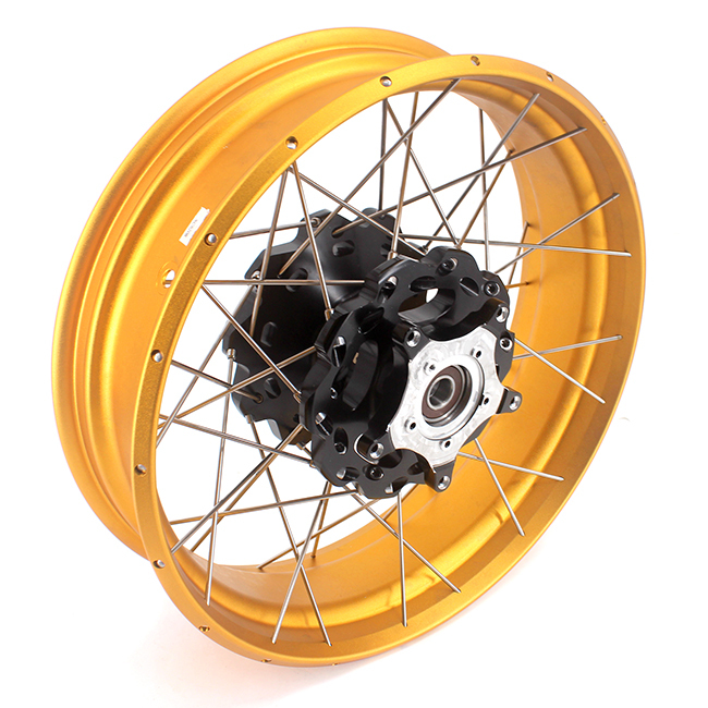 VMX 2.5*19"/4.25*17" Tubeless Wheels Set Fit  BMW G310GS 2016-2023 Black Hub Gold Rim