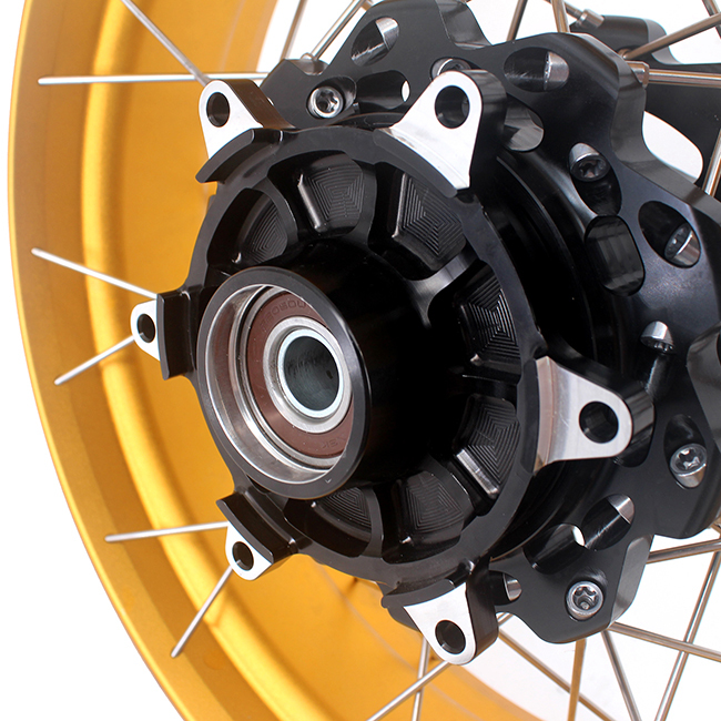 VMX 2.5*19"/4.25*17" Tubeless Wheels Set Fit  BMW G310GS 2016-2023 Black Hub Gold Rim