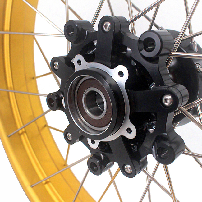VMX 2.5*19"/4.25*17" Tubeless Wheels Set Fit  BMW G310GS 2016-2023 Black Hub Gold Rim