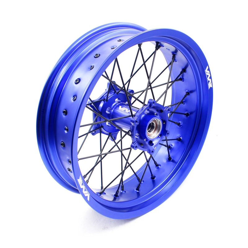 VMX 3.5/5.0 Supermoto Dirt Bike Wheel Rims Fit HUSQVARNA TE TC FE FC 2014-2024 Blue hub/rim Black Spoke/Nipple