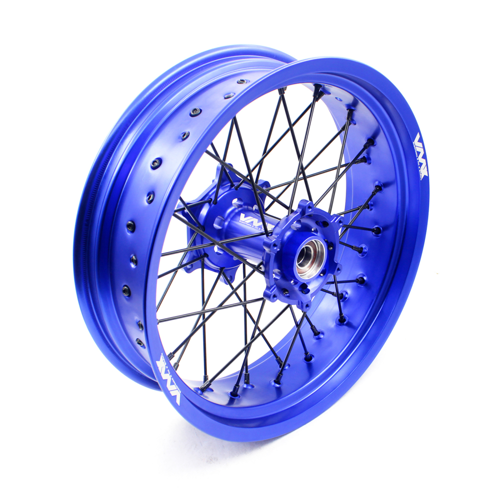 VMX 3.5/5.0 Supermoto Dirt Bike Wheel Rims Fit HUSQVARNA TE TC FE FC 2014-2024 Blue hub/rim Black Spoke/Nipple