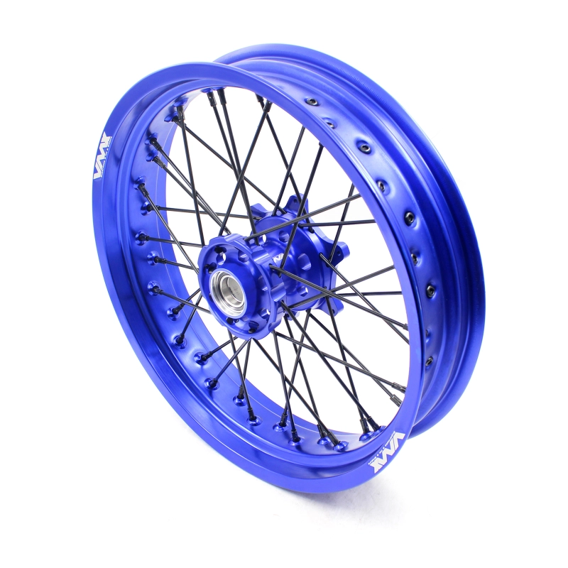 VMX 3.5/5.0 Supermoto Dirt Bike Wheel Rims Fit HUSQVARNA TE TC FE FC 2014-2024 Blue hub/rim Black Spoke/Nipple