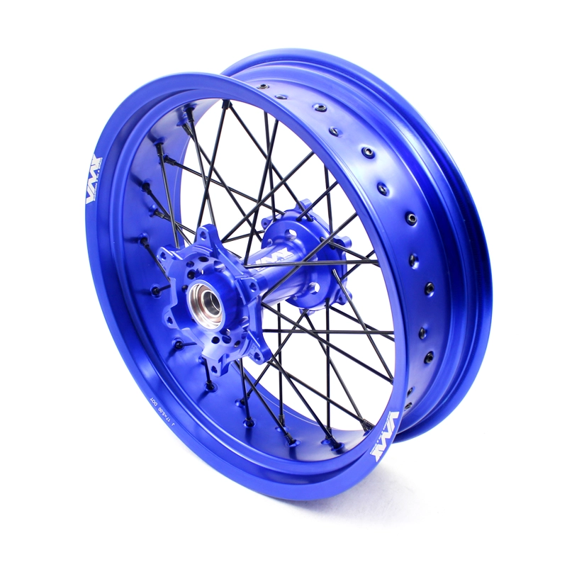 VMX 3.5/5.0 Supermoto Dirt Bike Wheel Rims Fit HUSQVARNA TE TC FE FC 2014-2024 Blue hub/rim Black Spoke/Nipple