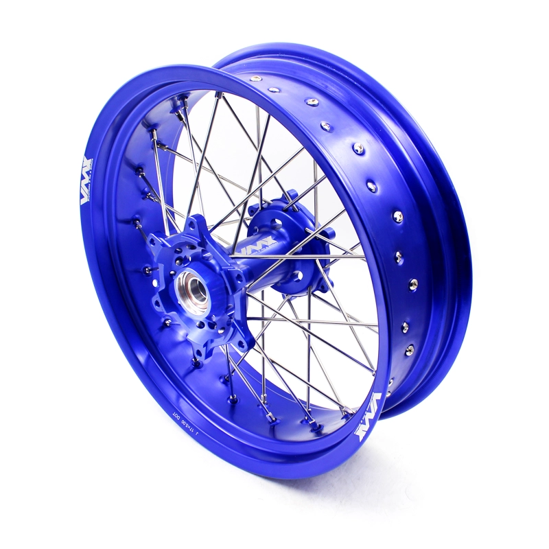 VMX 3.5*17"/5.0*17" Supermoto Wheels Rims Fit HUSQVARNA TE TC FE FC 2014-2024 Blue Hub/Rim