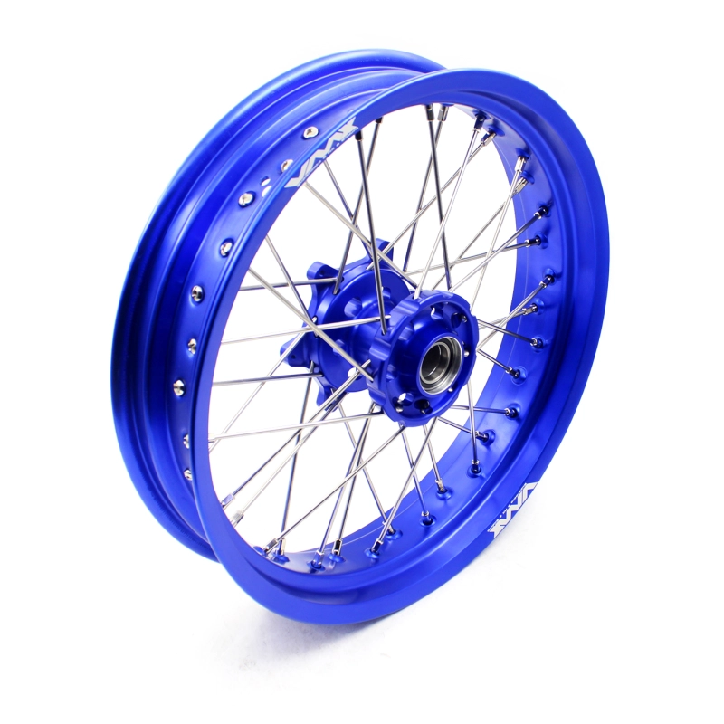 VMX 3.5*17"/5.0*17" Supermoto Wheels Rims Fit HUSQVARNA TE TC FE FC 2014-2024 Blue Hub/Rim