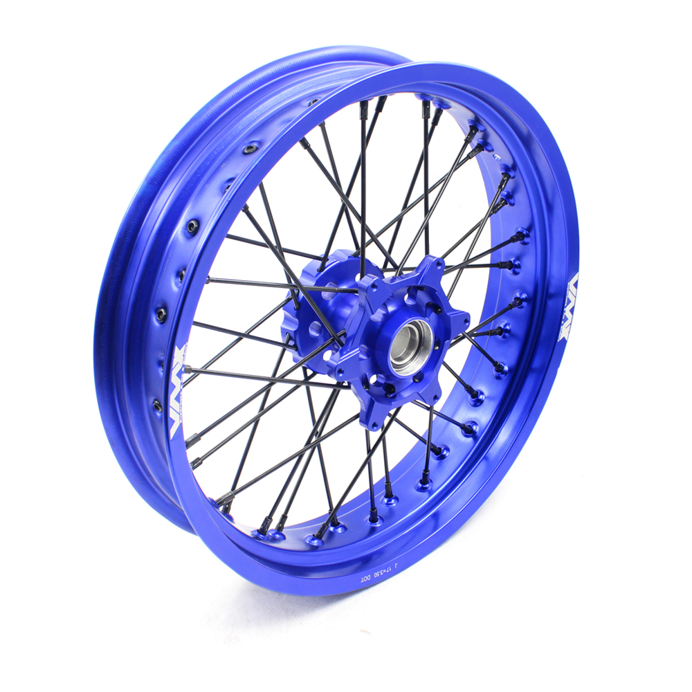 VMX 3.5/5.0 Supermoto Dirt Bike Wheel Rims Fit HUSQVARNA TE TC FE FC 2014-2024 Blue hub/rim Black Spoke/Nipple