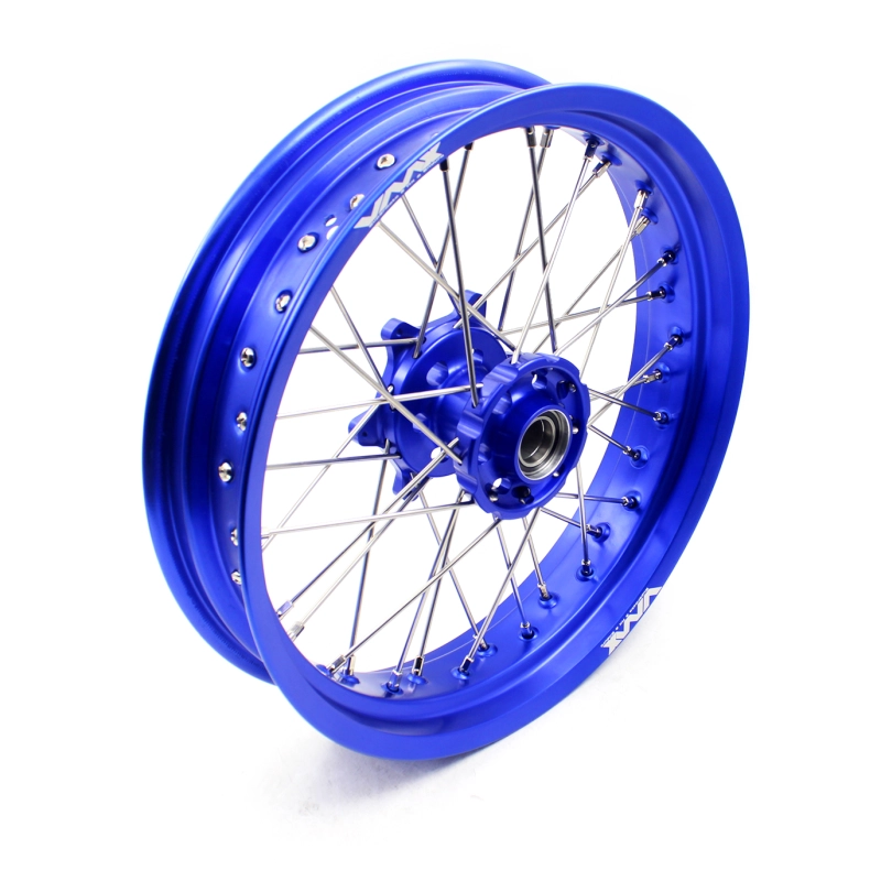 VMX 3.5*17"/5.0*17" Supermoto Wheels Rims Fit HUSQVARNA TE TC FE FC 2014-2024 Blue Hub/Rim