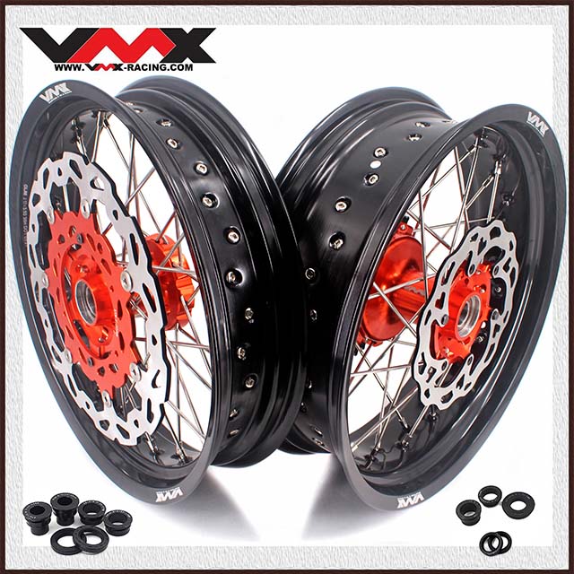 Cush Drive Wheels fit KTM EXC XC-F SXF-- VMX 3.5/5.0 Motorcycle Supermoto CNC Orange Hub