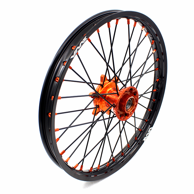 VMX 21/19 MX Casting Off-road Wheel Set Compatible with KTM XC SXF 125 2003-2024 Orange