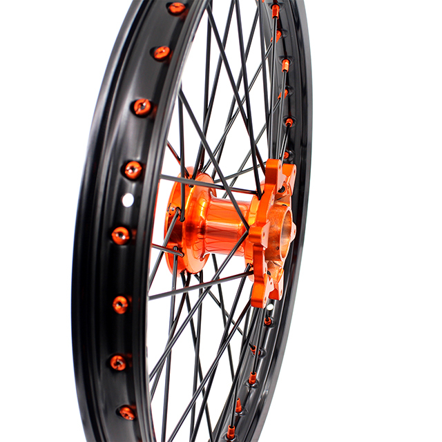 VMX 21/19 MX Casting Off-road Wheel Set Compatible with KTM XC SXF 125 2003-2024 Orange