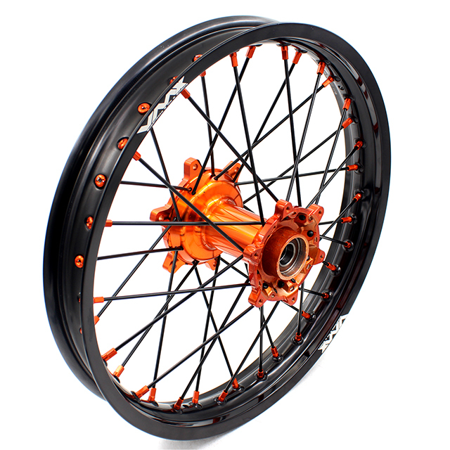 VMX 21/19 MX Casting Off-road Wheel Set Compatible with KTM XC SXF 125 2003-2024 Orange