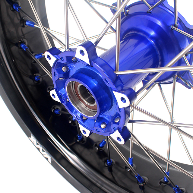 VMX 3.5*17"/5.0*17"  Supermoto Casting Dirt Bike Wheels Rims Fit HUSQVARNA TE TC FE FC 2014-2024 Blue Hub/Nipple