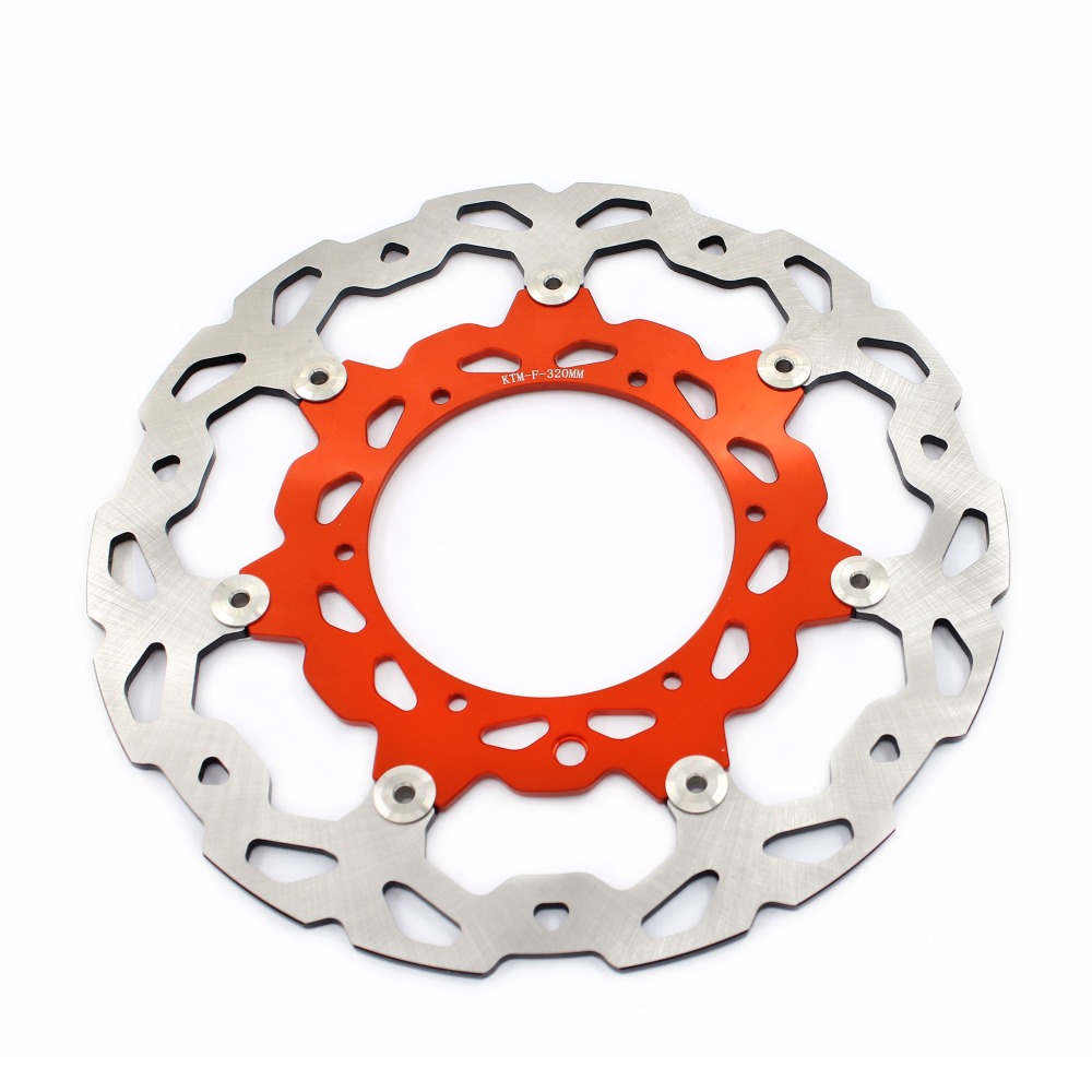 VMX Brake Disc, Rotors, adapter, Bracket Compatible with KTM Old model 81MM Orange