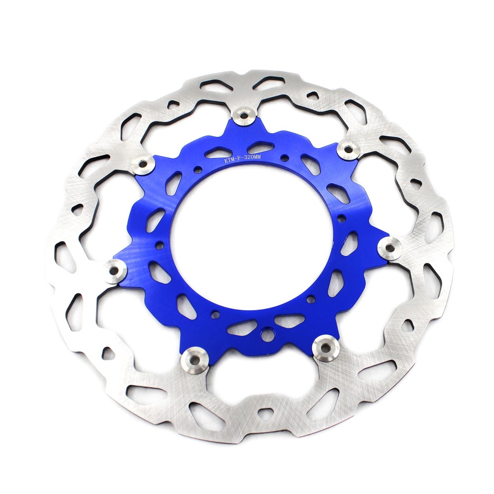 VMX Brake Disc, Rotors, Adapter/Bracket Blue Compatible with KTM Old Model 81mm Blue