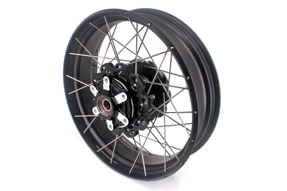 VMX Fit Triu mph Bonneville T100  T120 Tubeless Wheels 2.5*18"/4.25*17"  Black Hub Black Rim