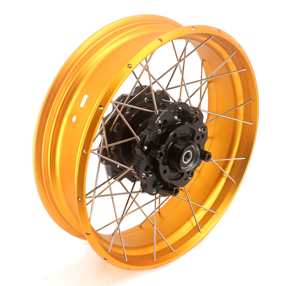 VMX Fit Honda CB500X 2019-2021 Tubeless Wheels 2.5*19"/4.25*17" Black Hub Gold Rim