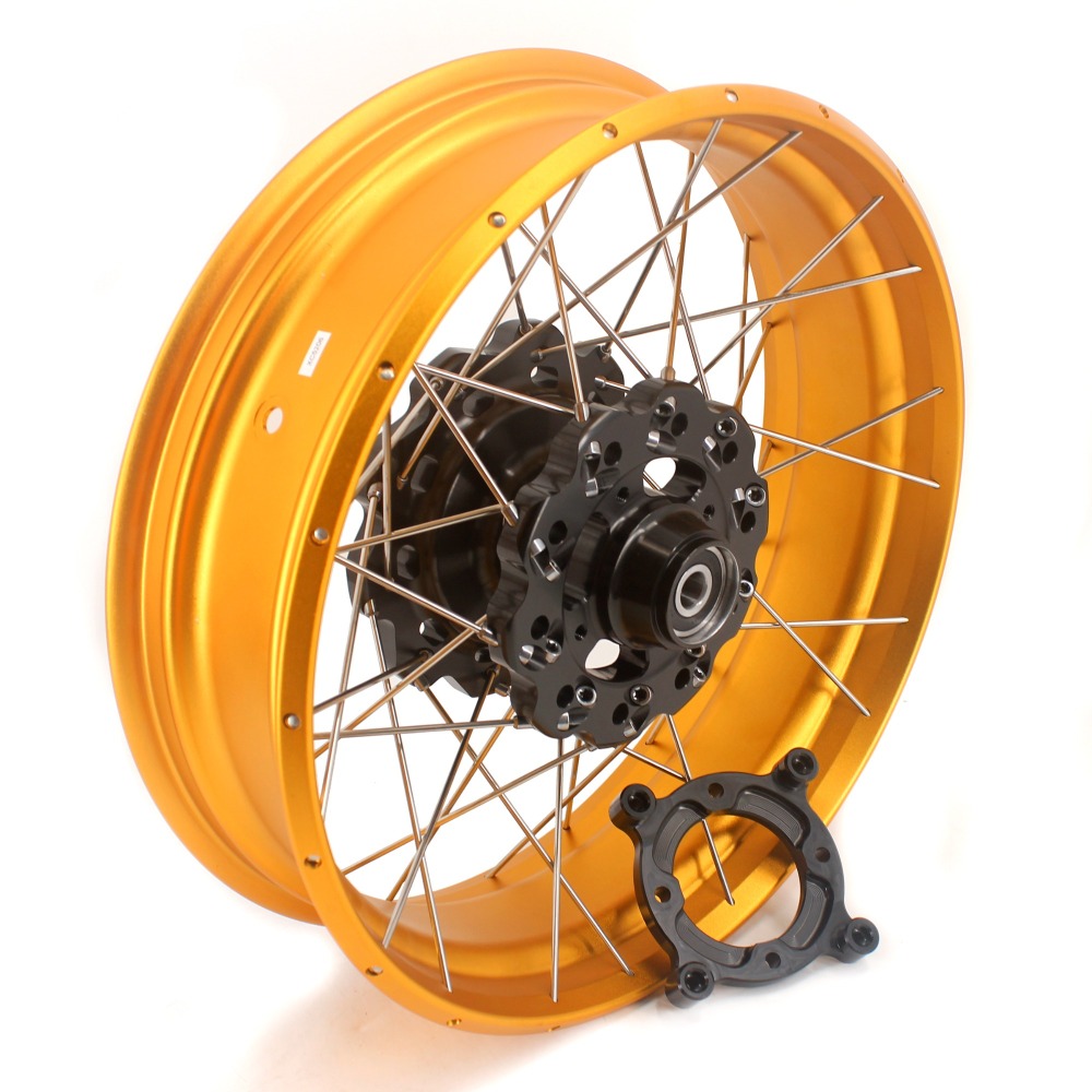 VMX Fit Honda CB500X 2019-2021 Tubeless Wheels 2.5*19"/4.25*17" Black Hub Gold Rim