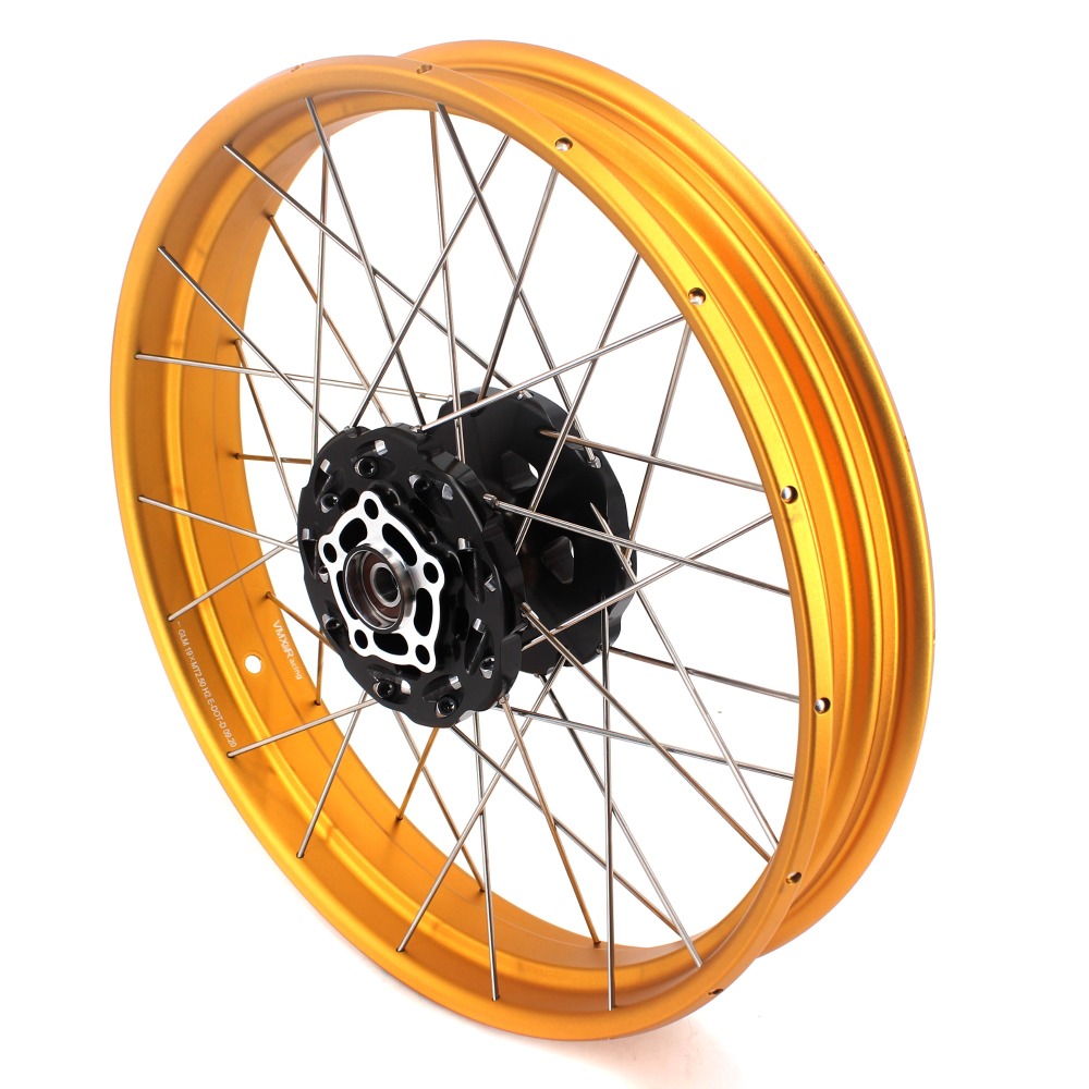 VMX Fit Honda CB500X 2019-2021 Tubeless Wheels 2.5*19"/4.25*17" Black Hub Gold Rim