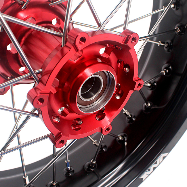 VMX 3.5/5.0 Motorcycle Supermoto Wheel Fit GAS GAS 2018-2020 Rieju 2021-2022 Red hub Black rim