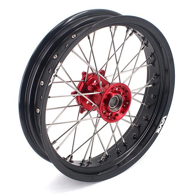 VMX 3.5/5.0 Motorcycle Supermoto Wheel Fit GAS GAS 2018-2020 Rieju 2021-2022 Red hub Black rim