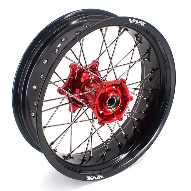 VMX 3.5/5.0 Motorcycle Supermoto Wheel Fit GAS GAS 2018-2020 Rieju 2021-2022 Red hub Black rim