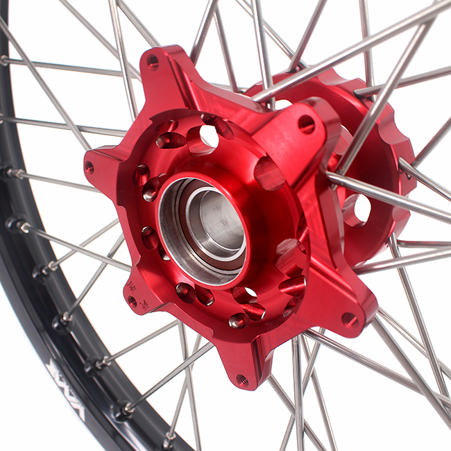 VMX 21/18 Enduro Wheels Rims Fit BETA RR 2013-2022 Red Hub Black Rim
