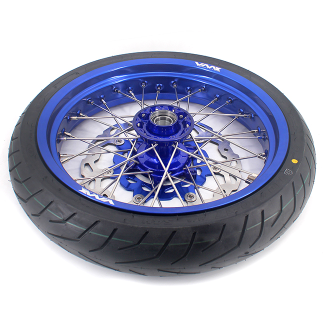 VMX 3.5/5.0 Motorcycle Supermoto Cast Wheels With CST Tire Fit KTM EXC SXF XCF 125-530cc Blue Rim