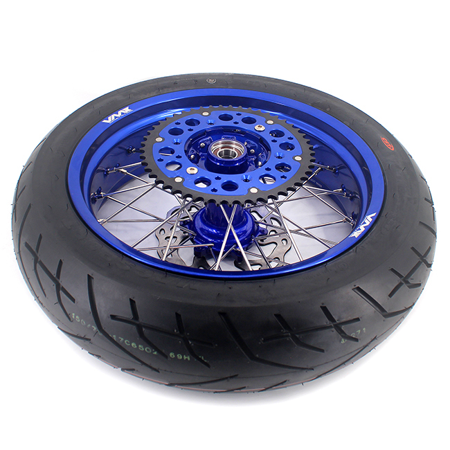 VMX 3.5/5.0 Motorcycle Supermoto Cast Wheels With CST Tire Fit KTM EXC SXF XCF 125-530cc Blue Rim
