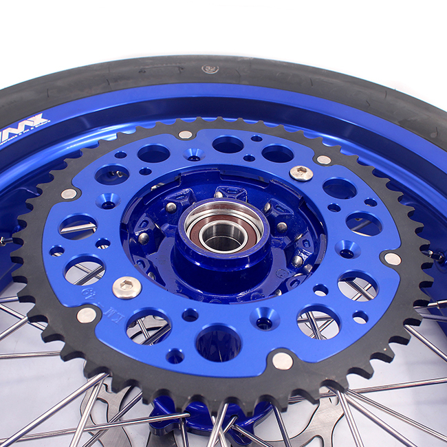 VMX 3.5/5.0 Motorcycle Supermoto Cast Wheels With CST Tire Fit KTM EXC SXF XCF 125-530cc Blue Rim