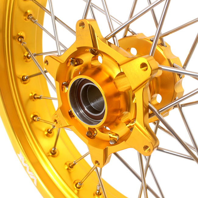 VMX 3.5/5.0 Supermoto Wheels Rims Compatible with KTM EXC SXF XCF 125cc-530cc Gold Hub/Rim