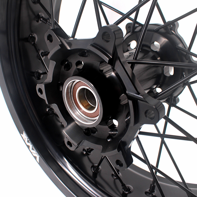 VMX 3.5/5.0 Supermoto Wheels Rims Set Compatible with KTM EXC SXF XCF 125cc-530cc All Black
