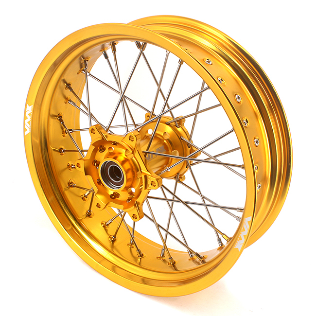 VMX 3.5/5.0 Supermoto Wheels Rims Compatible with KTM EXC SXF XCF 125cc-530cc Gold Hub/Rim
