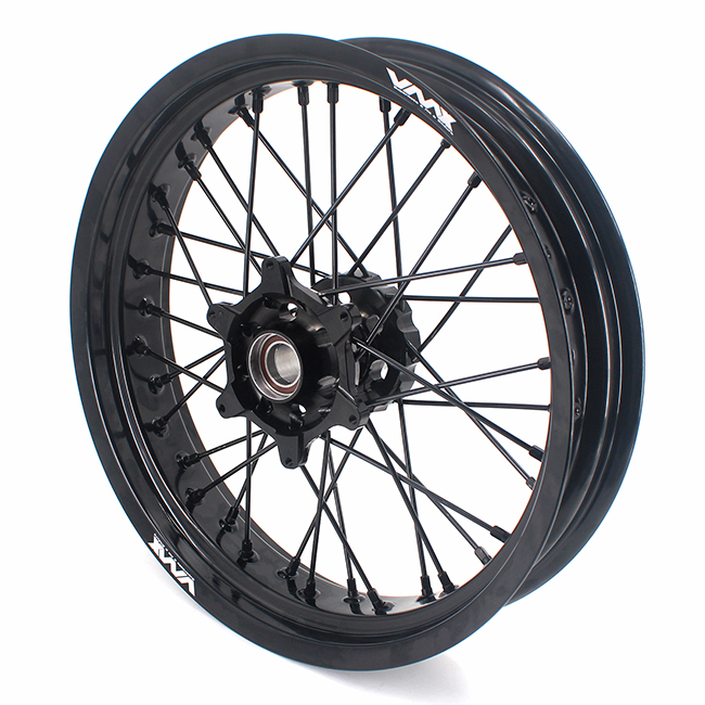 VMX 3.5/5.0 Supermoto Wheels Rims Set Compatible with KTM EXC SXF XCF 125cc-530cc All Black