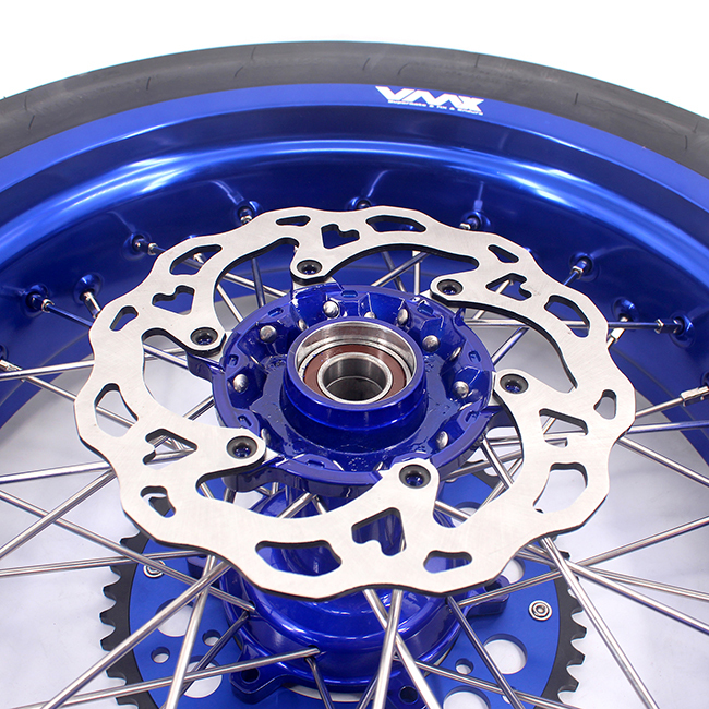 VMX 3.5/5.0 Motorcycle Supermoto Cast Wheels With CST Tire Fit KTM EXC SXF XCF 125-530cc Blue Rim