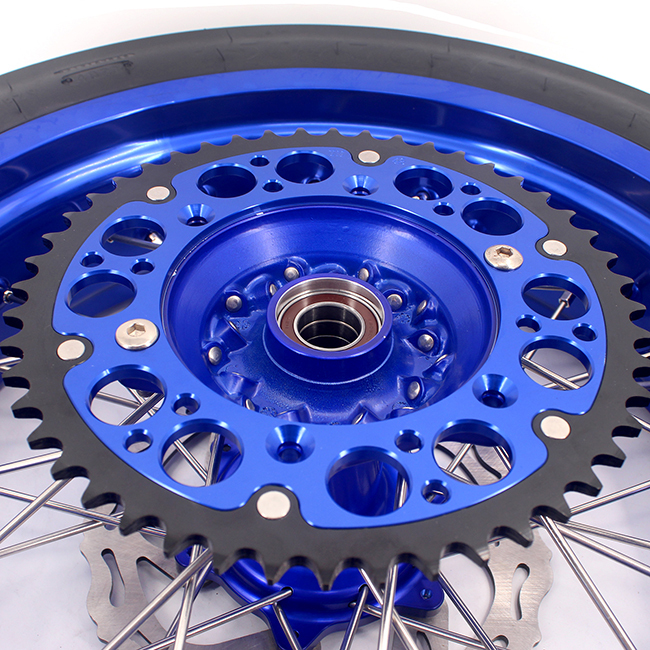 VMX 3.5/5.0  Supermoto Casting Wheels Rims Fit YAMAHA YZ250F YZ450F YZ125 YZ250 Blue Rim CST Tire