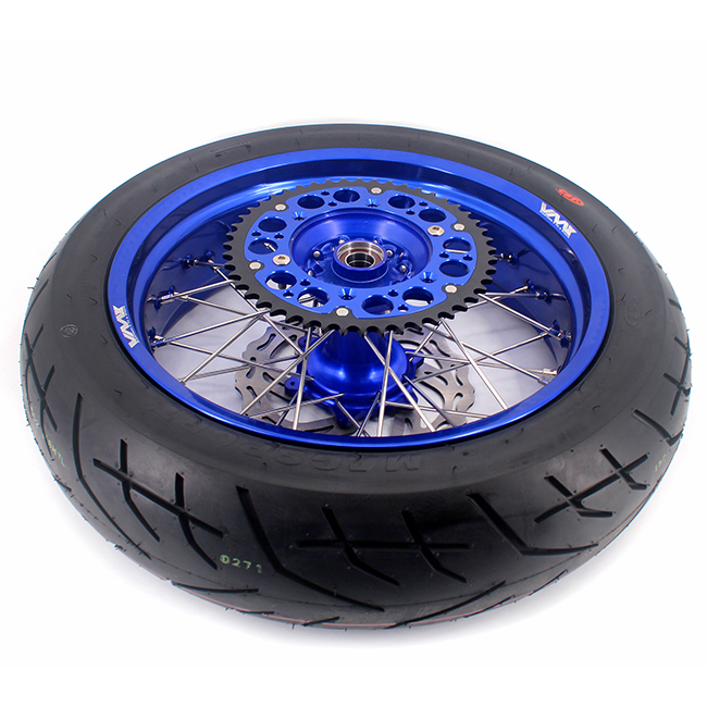 VMX 3.5/5.0  Supermoto Casting Wheels Rims Fit YAMAHA YZ250F YZ450F YZ125 YZ250 Blue Rim CST Tire