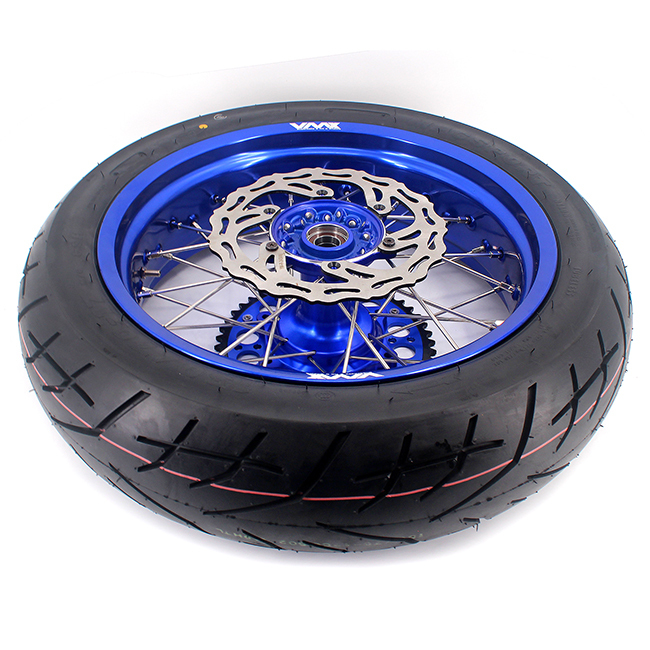 VMX 3.5/5.0  Supermoto Casting Wheels Rims Fit YAMAHA YZ250F YZ450F YZ125 YZ250 Blue Rim CST Tire