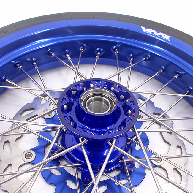 VMX 3.5/5.0 Motorcycle Supermoto Cast Wheels With CST Tire Fit KTM EXC SXF XCF 125-530cc Blue Rim