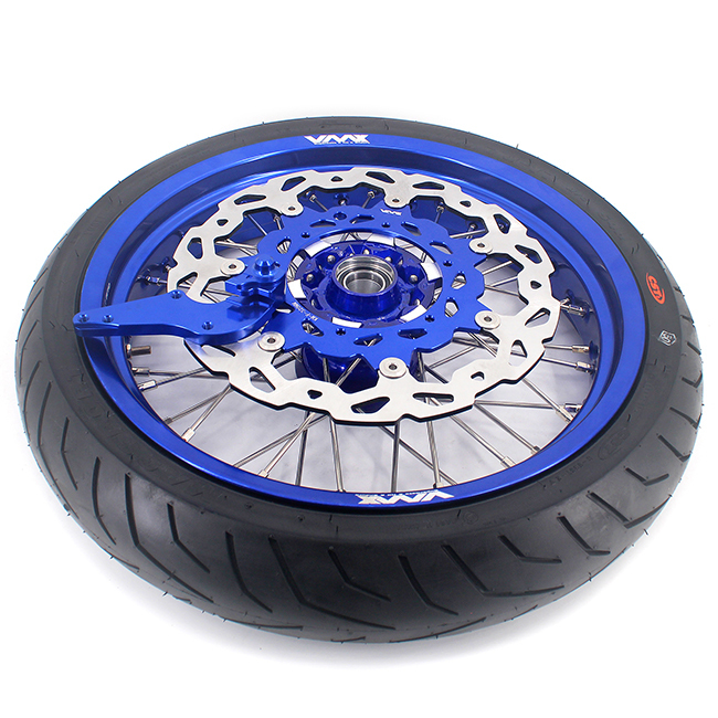 VMX 3.5/5.0 Motorcycle Supermoto Cast Wheels With CST Tire Fit KTM EXC SXF XCF 125-530cc Blue Rim