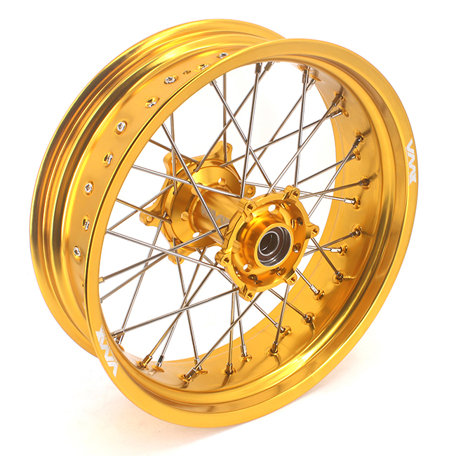 VMX 3.5/5.0 Supermoto Wheels Rims Compatible with KTM EXC SXF XCF 125cc-530cc Gold Hub/Rim