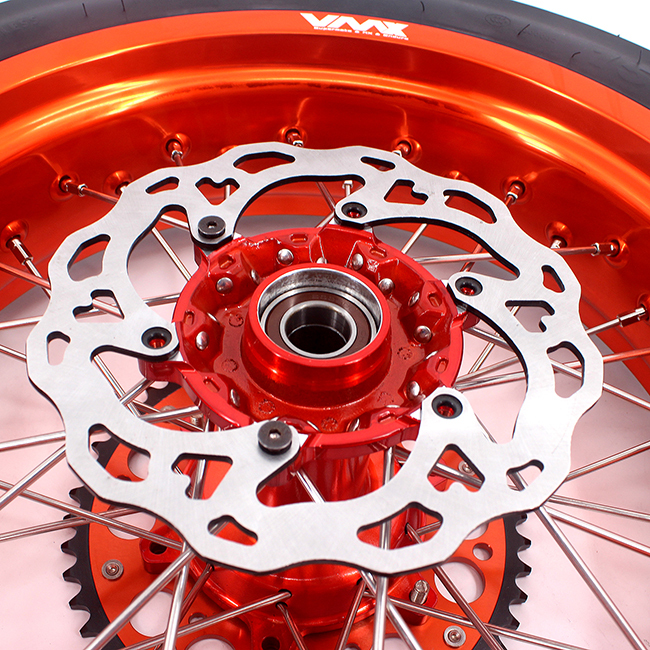 VMX 3.5/5.0 Motorcycle Supermoto Cast Wheels CST Tire Compatible with KTM EXC SXF 2003-2024 Orange Rim